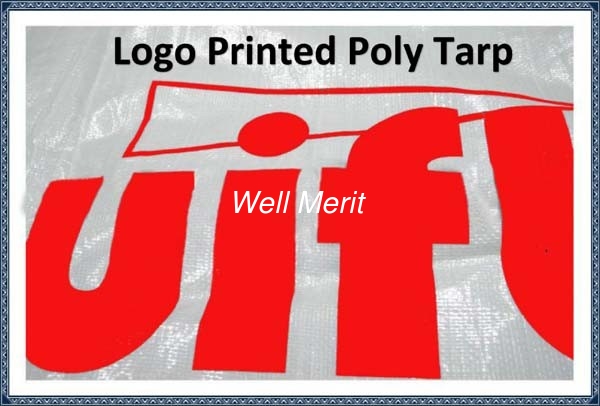 Custome  Logo Printed Tarpaulin  Printed Logo Tarp for outdoor Use