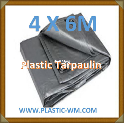 4x5M &4X6M Sheet  Silver Color Waterproof  Plastic Tarpaulin  Poly Tarp