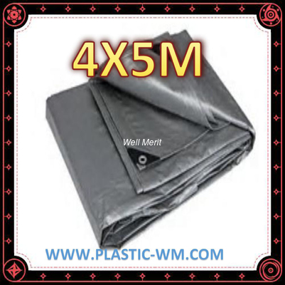 4x5M &4X6M Sheet  Silver Color Waterproof  Plastic Tarpaulin  Poly Tarp