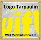 White Color Logo Printed  Relief Tarpaulin  Outdoor Sheet Tarps with Logo Manufacture