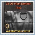 Different Sizes  Black Color 18oz & 14oz Vinyl Lumber Tarps Steel Tarp Truck Tarp