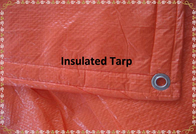 8*8Mesh Orange PE Insulated Tarpaulin   Insulated Tarp Covering  Insulated Tarp