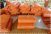 8*8Mesh Orange PE Insulated Tarpaulin   Insulated Tarp Covering  Insulated Tarp