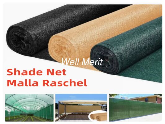 35%,50%,65%, 80%,90%HDPE Polisombra Malla Raschel Sombra Malla Saran Shade Net
