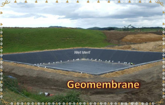 0.75mm-3mm Thickness Black  HDPE Geomembrane EPDM Geomembrane