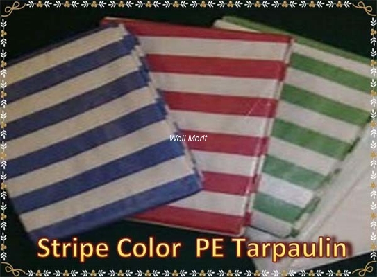 HDPE Stripe Tarpaulin Stripe Tarp   Stripe  waterproof  Tarpaulin sheet