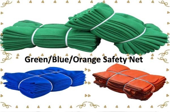 Green/Blue/Orange Color Construction Safety Net Raschel Net  for Asian Market