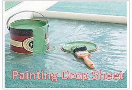 4X5M 5Mic-50Mic Plastic   Drop Cloth / Drop Sheet/Dust Cover For Painting