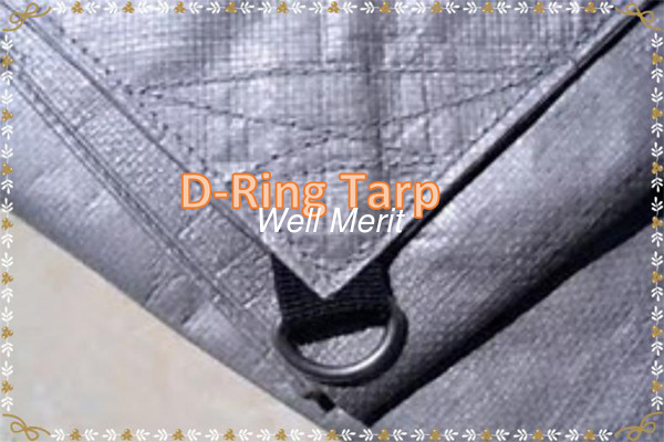Waterproof D-ring Tie Down PE Material  Tarp Poly Tarp With D-ring