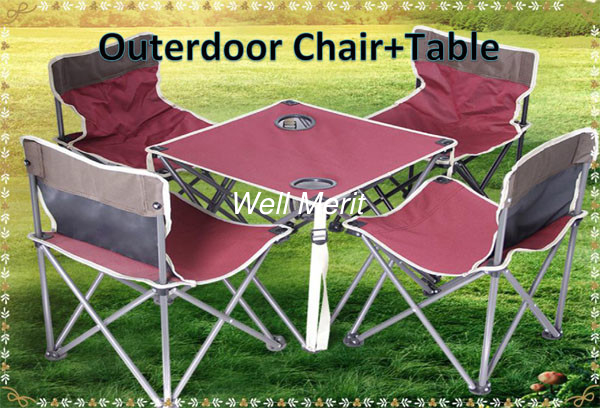 Portable Cheap Outdoor  Chair+  Table Set  For Camping ,Beach, Fishing
