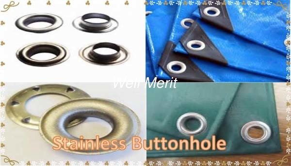 Stainless Buttonholes/Brass Grommets/Aluminium Eyelet for Tarpaulin &Tent