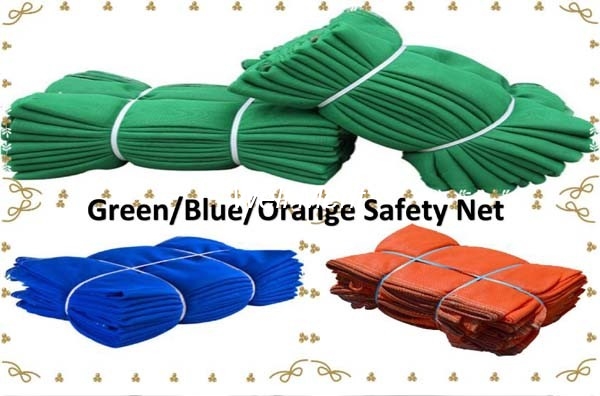 Green/Blue/Orange Color Construction Safety Net Raschel Net  for Asian Market