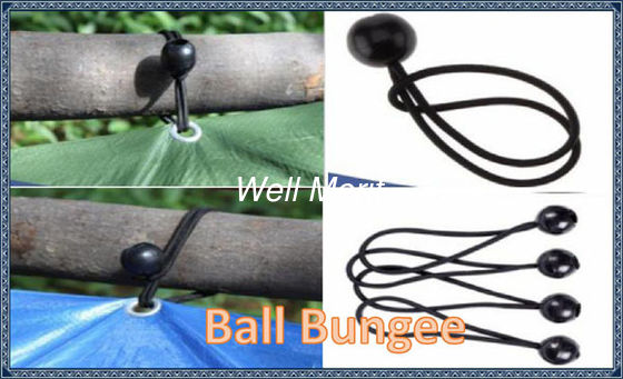Ball Bungee Cord  Toggle Elastic Loop Tarp Die Down  For Tarpaulin Use